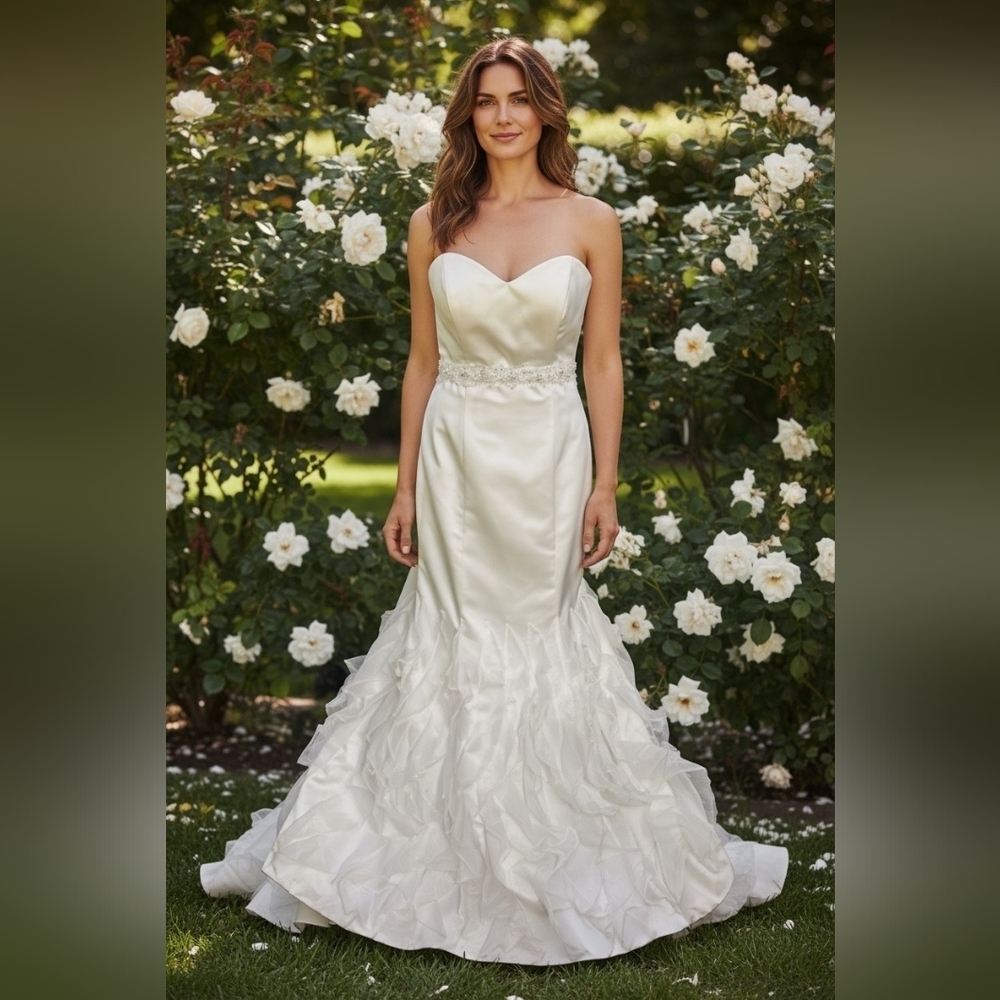 Elegant Strapless Wedding Gown